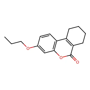 3-propoxy-7,8,9,10-tetrahydro-6H-benzo[c]chromen-6-one structure