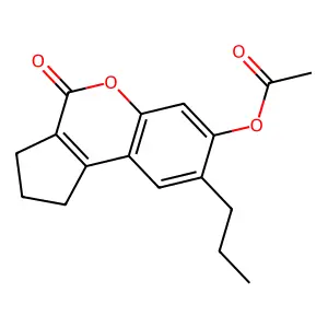 4-Oxo-8-propyl-1,2,3,4-tetrahydrocyclopenta[c]chromen-7-yl acetate structure