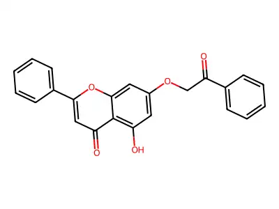 5-hydroxy-7-(2-oxo-2-phenylethoxy)-2-phenyl-4H-chromen-4-one structure