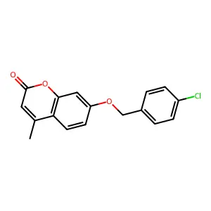 7-[(4-chlorobenzyl)oxy]-4-methyl-2H-chromen-2-one structure