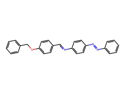 (E)-N-(4-(benzyloxy)benzylidene)-4-((E)-phenyldiazenyl)aniline structure