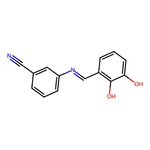3-[(2,3-Dihydroxybenzylidene)amino]benzonitrile structure