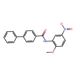 N-(2-methoxy-5-nitrophenyl)-[1,1'-biphenyl]-4-carboxamide structure