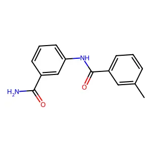 N-(3-carbamoylphenyl)-3-methylbenzamide structure