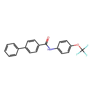 N-[4-(trifluoromethoxy)phenyl]-4-biphenylcarboxamide structure