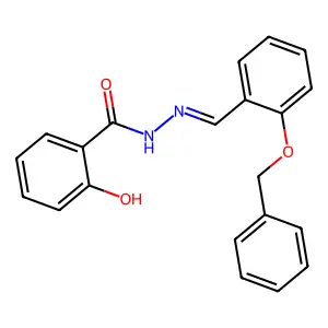 2-Hydroxybenzoic acid 2-[[2-(phenylmethoxy)phenyl]methylene]hydrazide structure