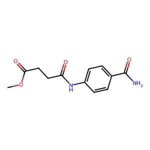Methyl 4-(4-carbamoylanilino)-4-oxobutanoate structure