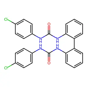 1-(4-Chlorophenyl)-3-[2-[2-[(4-chlorophenyl)carbamoylamino]phenyl]phenyl]urea structure