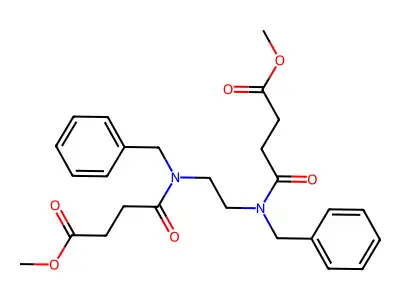 methyl 4-(benzyl{2-[benzyl(4-methoxy-4-oxobutanoyl)amino]ethyl}amino)-4-oxobutanoate structure