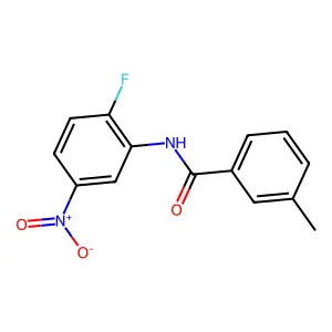 N-(2-fluoro-5-nitrophenyl)-3-methylbenzamide structure