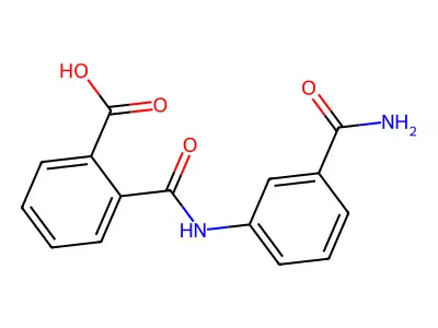 2-[(3-Carbamoylphenyl)carbamoyl]benzoic acid structure
