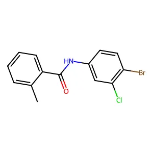 N-(4-bromo-3-chlorophenyl)-2-methylbenzamide structure