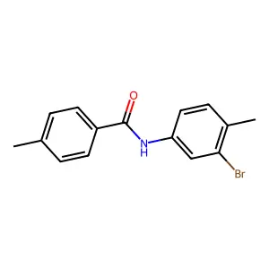 N-(3-bromo-4-methylphenyl)-4-methylbenzamide structure