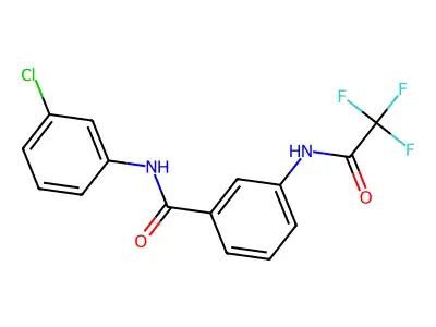 N-(3-chlorophenyl)-3-[(trifluoroacetyl)amino]benzamide structure