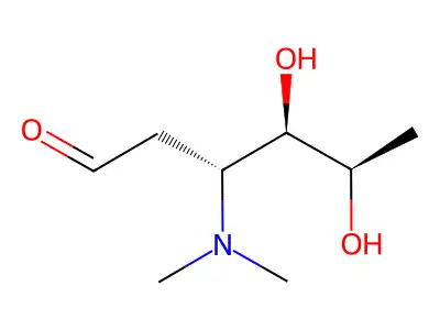 2,3,6-Trideoxy-3-(dimethylamino)-D-lyxo-hexose structure