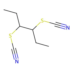 4-Thiocyanatohexan-3-yl thiocyanate structure