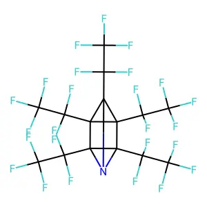 1-Azatetracyclo[2.2.0.0(2,6).0(3,5)]hexane, 2,3,4,5,6-pentakis(pentafluoroethyl)- structure