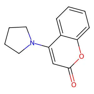 2H-1-Benzopyran-2-one, 4-(1-pyrrolidinyl)- structure