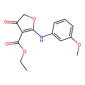 Ethyl 2-[(3-methoxyphenyl)amino]-4-oxo-4,5-dihydrofuran-3-carboxylate structure