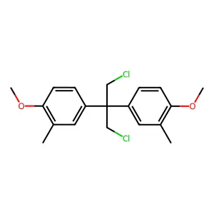 2,2-Bis(4-methoxy-3-methylphenyl)-1,3-dichloropropane structure