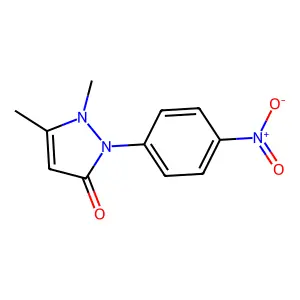 2,3-Dimethyl-1-(4-nitrophenyl)-3-pyrazolin-5-one structure