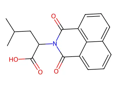 2-(1,3-dioxo-1H-benzo[de]isoquinolin-2(3H)-yl)-4-methylpentanoic acid structure