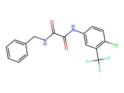 N~1~-benzyl-N~2~-[4-chloro-3-(trifluoromethyl)phenyl]ethanediamide structure