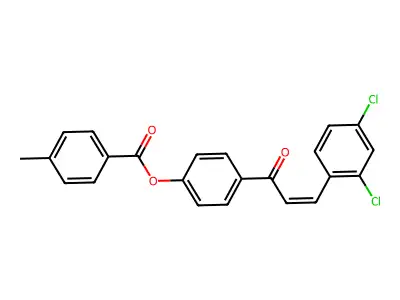 [4-[3-(2,4-Dichlorophenyl)prop-2-enoyl]phenyl] 4-methylbenzoate structure