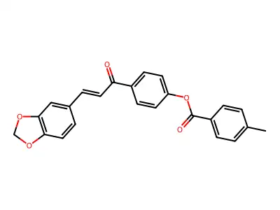 [4-[3-(1,3-Benzodioxol-5-yl)prop-2-enoyl]phenyl] 4-methylbenzoate structure