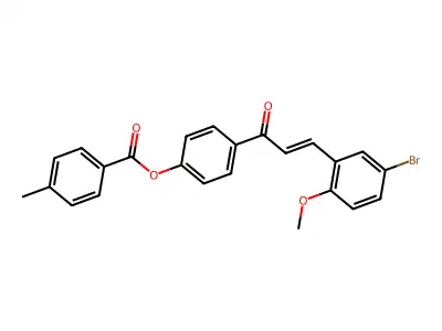 [4-[3-(5-Bromo-2-methoxyphenyl)prop-2-enoyl]phenyl] 4-methylbenzoate structure