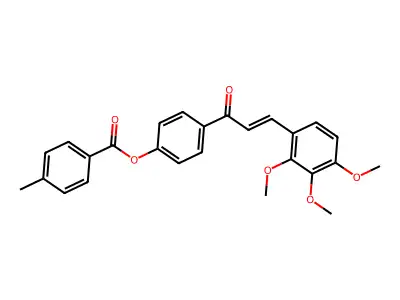 [4-[3-(2,3,4-Trimethoxyphenyl)prop-2-enoyl]phenyl] 4-methylbenzoate structure