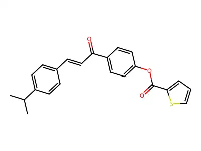 4-[3-(4-Isopropylphenyl)acryloyl]phenyl 2-thiophenecarboxylate structure