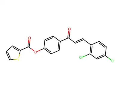 [4-[3-(2,4-Dichlorophenyl)prop-2-enoyl]phenyl] thiophene-2-carboxylate structure