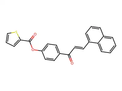 [4-(3-Naphthalen-1-ylprop-2-enoyl)phenyl] thiophene-2-carboxylate structure