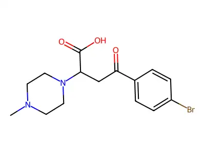 4-(4-Bromophenyl)-2-(4-methylpiperazinyl)-4-oxobutanoic acid structure