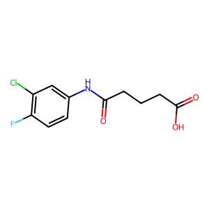 5-(3-Chloro-4-fluoroanilino)-5-oxopentanoic acid structure