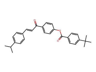 4-[3-[4-(1-Methylethyl)phenyl]-1-oxo-2-propen-1-yl]phenyl 4-(1,1-dimethylethyl)benzoate structure