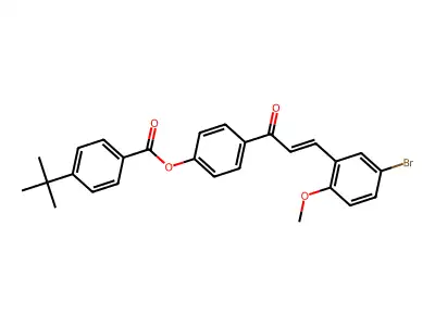 [4-[3-(5-Bromo-2-methoxyphenyl)prop-2-enoyl]phenyl] 4-tert-butylbenzoate structure