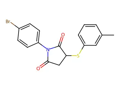 1-(4-Bromophenyl)-3-(3-methylphenyl)sulfanylpyrrolidine-2,5-dione structure