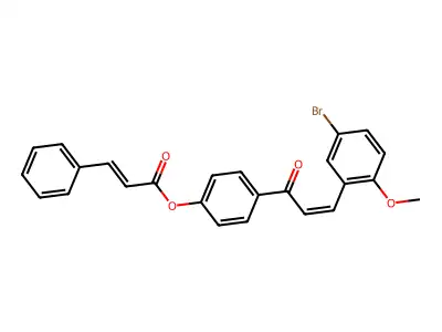 [4-[3-(5-Bromo-2-methoxyphenyl)prop-2-enoyl]phenyl] 3-phenylprop-2-enoate structure