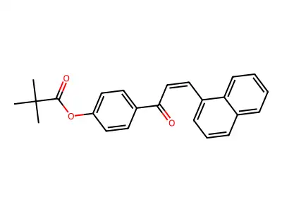 4-[3-(Naphthalen-1-YL)prop-2-enoyl]phenyl 2,2-dimethylpropanoate structure