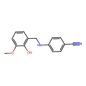 4-[(2-Hydroxy-3-methoxybenzyl)amino]benzonitrile structure