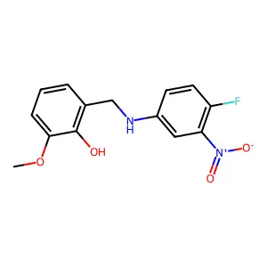2-[(4-Fluoro-3-nitroanilino)methyl]-6-methoxybenzenol structure