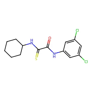 2-(cyclohexylamino)-N-(3,5-dichlorophenyl)-2-thioxoacetamide structure