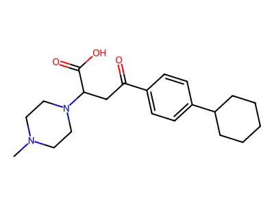 4-(4-Cyclohexylphenyl)-2-(4-methylpiperazin-1-yl)-4-oxobutanoic acid structure