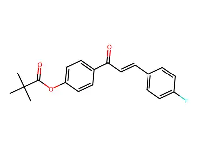 [4-[3-(4-Fluorophenyl)prop-2-enoyl]phenyl] 2,2-dimethylpropanoate structure