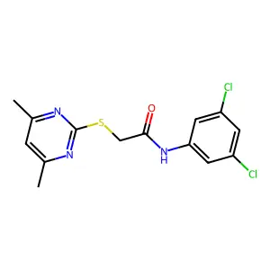 N-(3,5-Dichlorophenyl)-2-((4,6-dimethylpyrimidin-2-yl)thio)acetamide structure