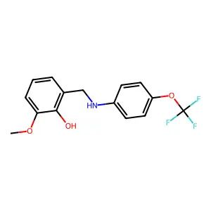 2-Methoxy-6-({[4-(trifluoromethoxy)phenyl]amino}methyl)phenol structure