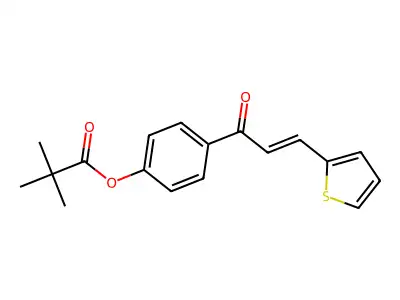 [4-(3-Thiophen-2-ylprop-2-enoyl)phenyl] 2,2-dimethylpropanoate structure