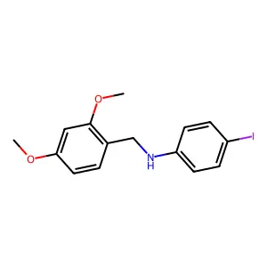 N-(2,4-dimethoxybenzyl)-4-iodoaniline structure